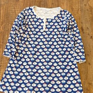 Roller Rabbit Blue and White Kids Nightgown